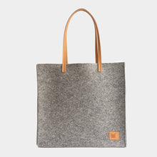 Load image into Gallery viewer, Felt tote bag with vegan leather handle - multiple colors