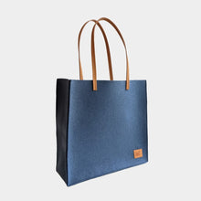 Load image into Gallery viewer, Felt tote bag with vegan leather handle - multiple colors