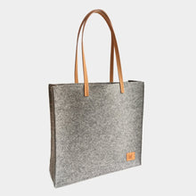 Load image into Gallery viewer, Felt tote bag with vegan leather handle - multiple colors