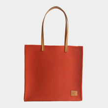 Load image into Gallery viewer, Felt tote bag with vegan leather handle - multiple colors