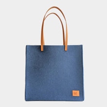 Load image into Gallery viewer, Felt tote bag with vegan leather handle - multiple colors