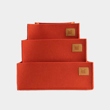 Load image into Gallery viewer, Felt Storage Box - orange / Storage Basket / Shelf Box Organiser / Felt Derived From the Recycling of Plastic Bottles
