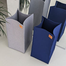 Load image into Gallery viewer, Tall felt storage box for living room, home office, wardrobe, laundry room, bathroom or nursery
