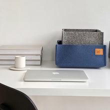 Load image into Gallery viewer, Molly &amp; Cooper felt storage boxes are available in three size. They are suitable for living room, home office, wardrobe, laundry room, bathroom or nursery.
